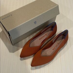 NWT Rothy's Burnt Orange “Brandy” Pointed Flats